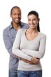 Portrait of beautiful mixed race couple smiling