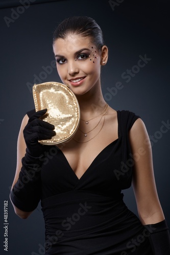 Photo: Happy sexy woman in fancy dress Happy sexy woman in fancy dress