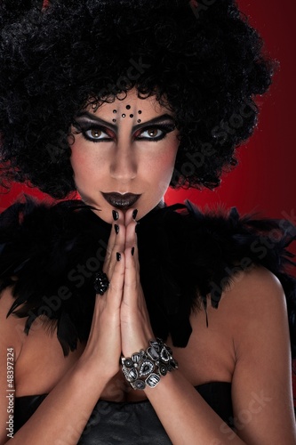 Photo: Evil woman praying Evil woman praying
