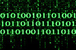 Green, glowing matrix background