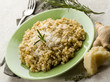 integral risotto with ginger rosemary  parmesan  and gorgonzola