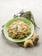 integral risotto with ginger rosemary  parmesan  and gorgonzola