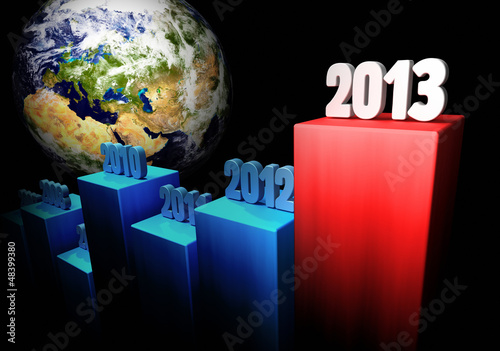 Illustration: Business Concept 2013 - Europe and Asia Business Concept 2013 - Europe and Asia