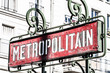 Paris Metro subway sign