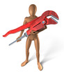 Figur Klempner Rohrzange