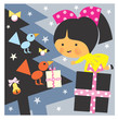 Illustration: Girl and Christmas Girl and Christmas