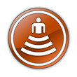 Orange Glossy Button "Amphitheater"