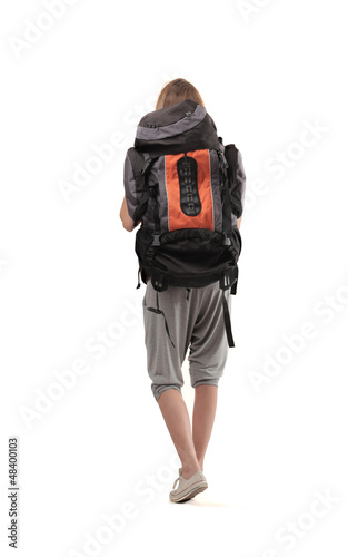 Photo: woman with rucksack woman with rucksack