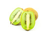 Kiwi healthy fruit isolated on the white.