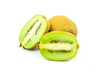 Kiwi healthy fruit isolated on the white.
