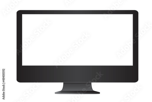 Photo: Computer monitor isolated on the white background. Computer monitor isolated on the white background.