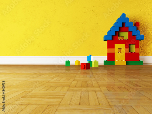 Illustration: house which was built with a constructor house which was built with a constructor