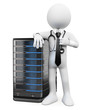 3D white people. System administrator