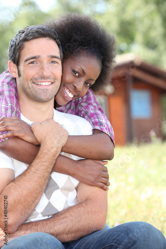 Photo: Portrait of an interracial couple Portrait of an interracial couple