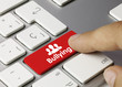 Bullying keyboard key. Finger