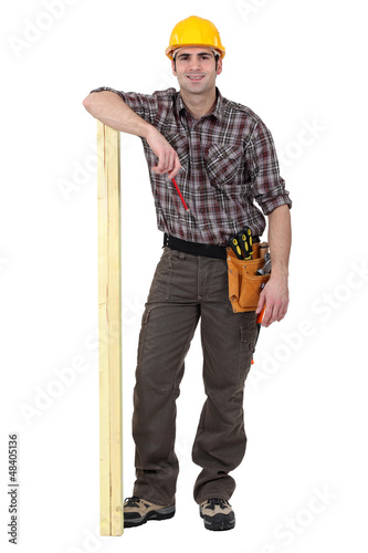 Photo: carpenter looking happy carpenter looking happy
