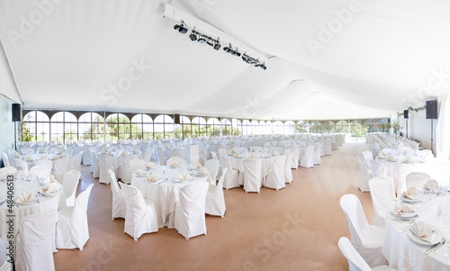 Photo: Wedding reception area tent Wedding reception area tent