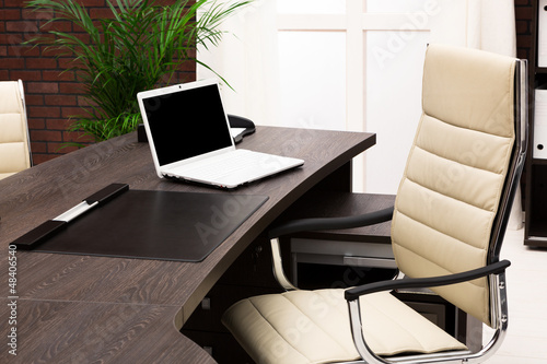 Photo: laptop on a desk laptop on a desk