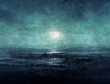 Ocean at night painting