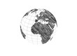 Globe pencil sketch
