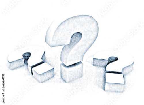 Photo: Question marks pencil sketch Question marks pencil sketch