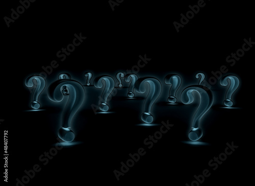Illustration: Question Marks - 3D Symbols Question Marks - 3D Symbols