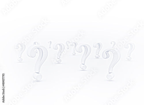 Illustration: Question Marks - 3D Symbols Question Marks - 3D Symbols