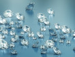 Illustration: Diamonds on blue background Diamonds on blue background