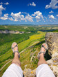 Foto: Person rest on the nature. Person rest on the nature.