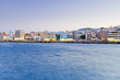 Agios Nikolaos city at night on Crete, Greece