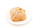 Turnover on a decorative plate