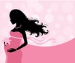 Vector: Silhouette of a pregnant woman. Silhouette of a pregnant woman.