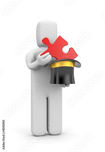 Illustration: Person with magic hat Person with magic hat
