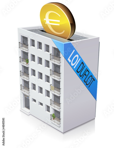 Vector: Investir des euros avec la loi Duflot (reflet) Investir des euros avec la loi Duflot (reflet)