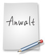 Papier & Bleistift Illustration "Anwalt"