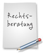 Papier & Bleistift Illustration "Rechtsberatung"