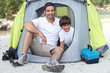 Photo: father and son camping father and son camping