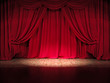 Show Bühne Rote Vorhänge Spot