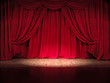 Show Bühne Rote Vorhänge Spot