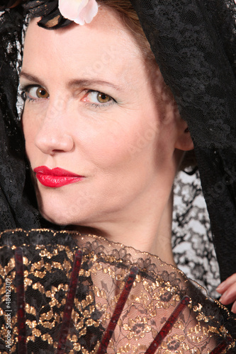 Photo: woman in a fancy costume woman in a fancy costume