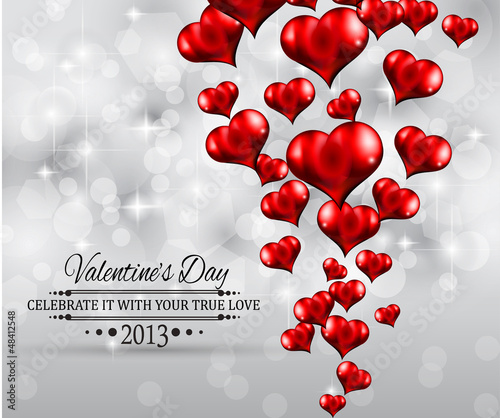Vector: Valentine's Day party invitation flyer background Valentine's Day party invitation flyer background
