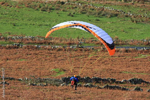 Photo: paraglider over Dartmoor paraglider over Dartmoor