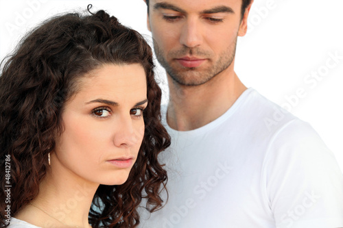 Photo: Serious looking couple Serious looking couple
