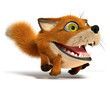 Little fox runs