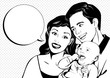 Vintage happy family