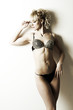 Portrait of an athletic girl in a bathing suit
