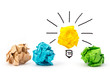 To have an idea - concept with colourful sheets