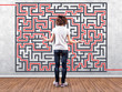 Photo: Girl before a labyrinth Girl before a labyrinth
