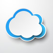 Paper white-blue cloud.