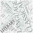 Classical language Disciplines Concept